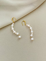 PEARLENE - UNIQUE CURVE 4.5-6MM FRESHWATER PEARL EARRINGS