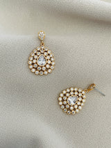 FIONA - Detailed Multi-Crystal CZ Drop Earrings - JohnnyB Jewelry