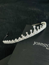 RENE - Marquise And Drop CZ Tiara In Silver