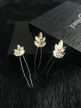 NOVA - Triple Marquise CZ HairPin In Silver