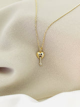 COEUR - Modern-Style Heart Motif Necklace In 14k Gold