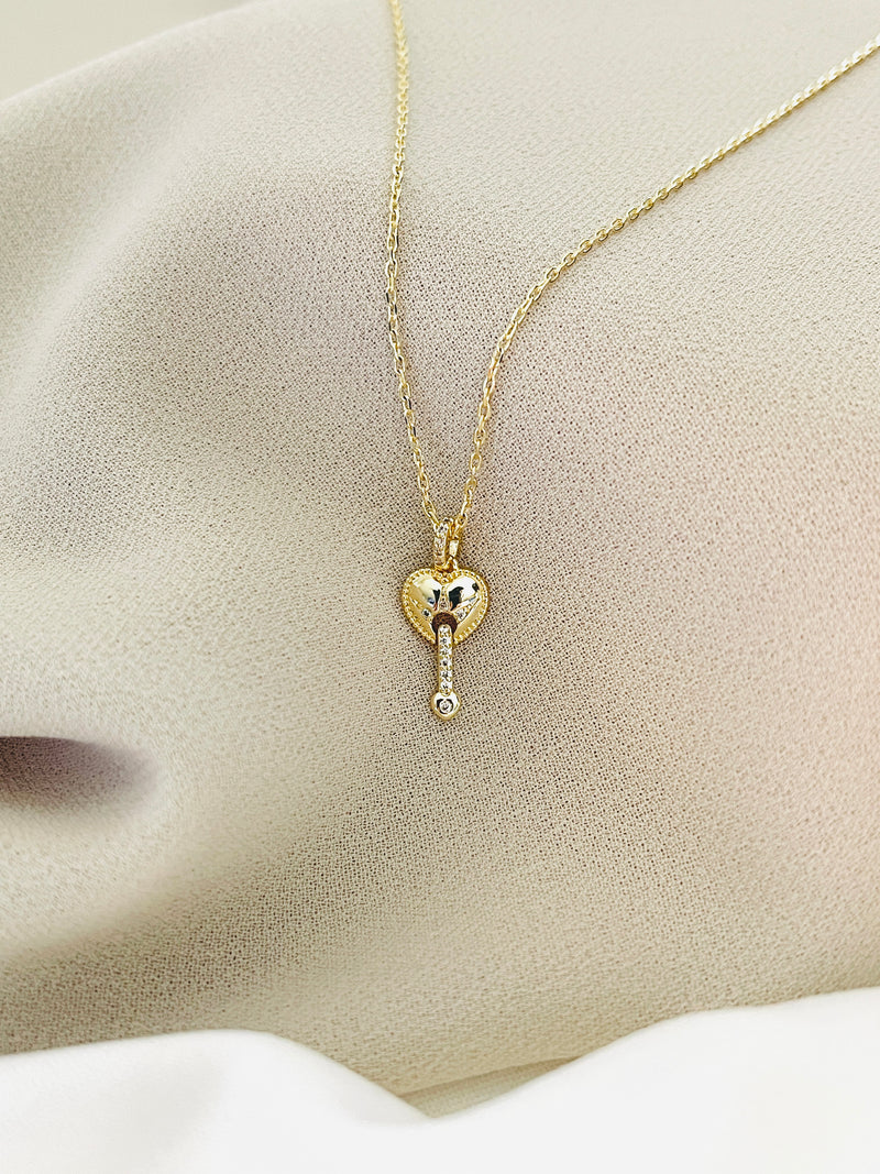 COEUR - Modern-Style Heart Motif Necklace In 14k Gold