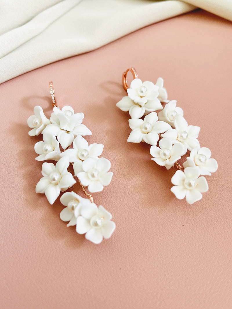 JASMINA- 7.5CM WITH EIGHT CLAY FLOWER EARRINGS