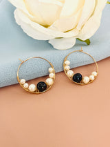 PEARLENE - 4-9MM PEARL HOOP EARRINGS