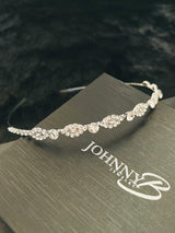 BETH- SIMPLE CRYSTAL TIARA IN SILVER