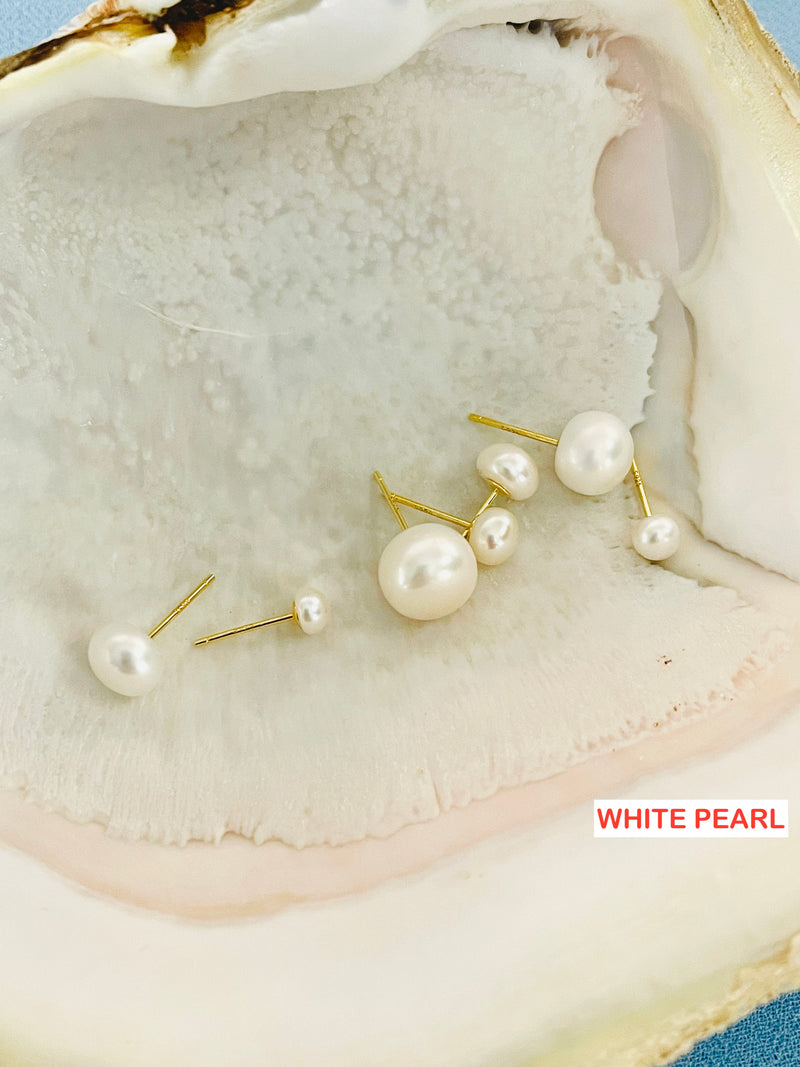 PEARLENE - CLASSIC 4-10MM FRESHWATER PEARL STUDS