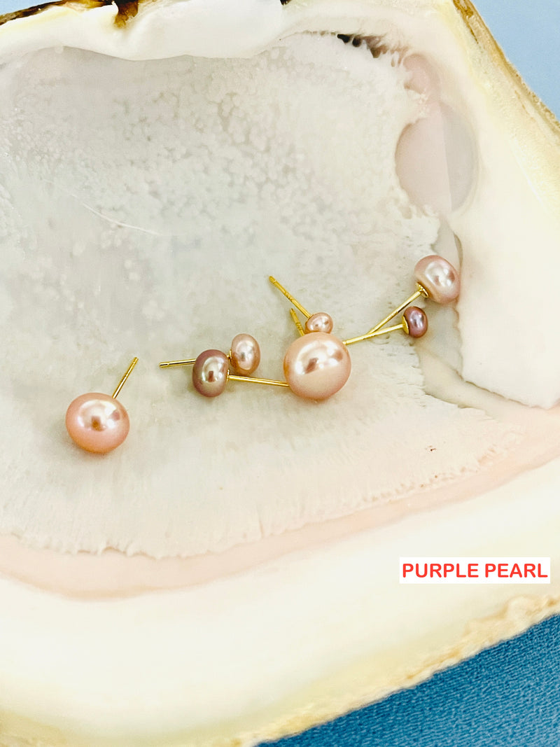 PEARLENE - CLASSIC 4-10MM FRESHWATER PEARL STUDS