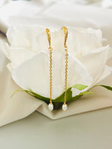 PEARLENE - 4-5MM DAINTY PEARL DROP EARRINGS