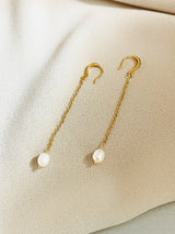 PEARLENE - 6-7MM DAINTY PEARL DROP EARRINGS