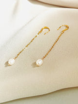 PEARLENE - 6-7MM DAINTY PEARL DROP EARRINGS