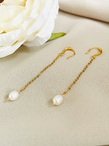 PEARLENE - 6-7MM DAINTY PEARL DROP EARRINGS