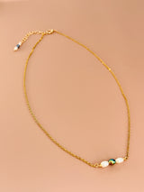 PEARLENE - DAINTY TINY WIRE 4-7MM PEARL NECKLACE