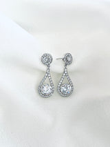 ISLA - Open Drop With Crystal Earrings - JohnnyB Jewelry