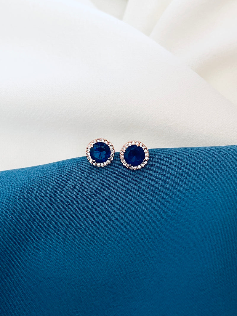 ZARIA - Classic Round Setting Stud Earrings - JohnnyB Jewelry