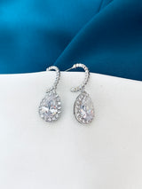 OLIVIA - Delicate Teardrop Earrings In Silver - JohnnyB Jewelry