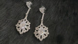 ESTHER - Multi-Shaped CZ Dangle Delicate Drop Earrings In Silver
