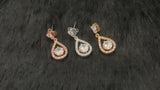 LUCIA - Small Teardrop CZ Crystal Earrings