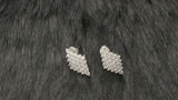 ZANIYAH - Pave Diamond-Shaped Drop Earrings In Silver