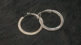 MORIAH - CZ Crystal Hoop Earrings In Silver