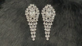 MIA - Multi-Teardrop Dangle CZ Earrings In Silver