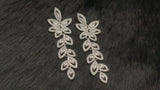 NICOLE - Double Marquise CZ Leaf Earrings In Silver