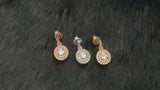 DAPHNE - Intricate Circle-Setting Crystal Drop Earrings