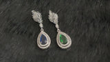IANTHE - Ornate Teardrop Crystal Earrings In Silver